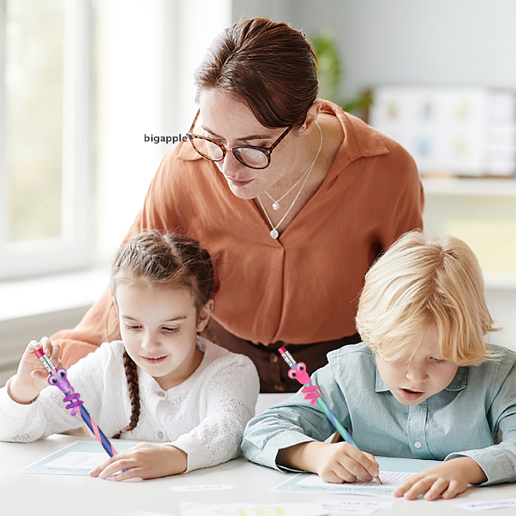 Bigapple Bút Chì Kẻ Sọc Mềm Dẻo Uốn Cong Linh Hoạt Nhiều Màu Sắc RDG Cho Trẻ Em