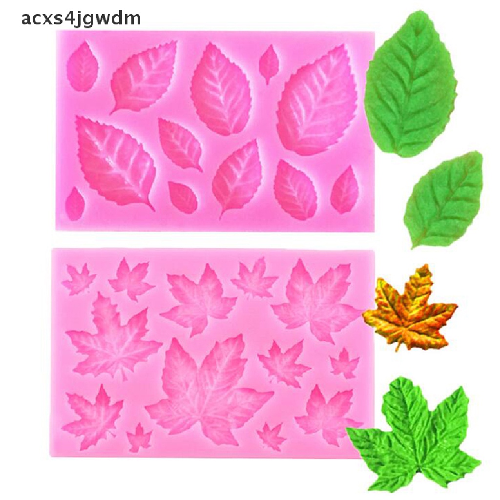 Rose Leaf Silicone Khuôn Lá fondant DIY bánh trang trí công cụ Kẹo sô cô la mới