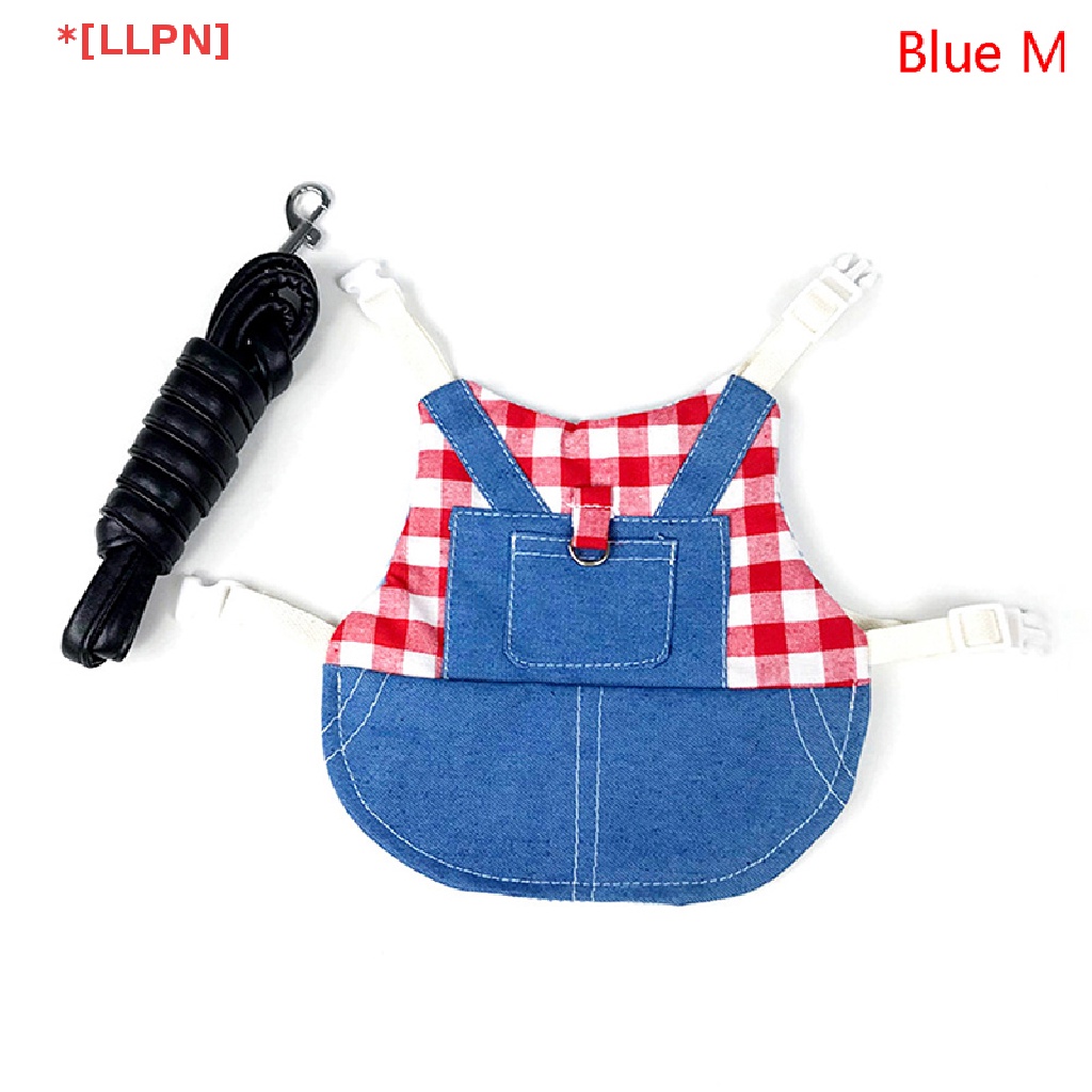 Set Áo Khoác Denim + Nón + Dây Dắt Thú Cưng Đi Dạo Xinh Xắn