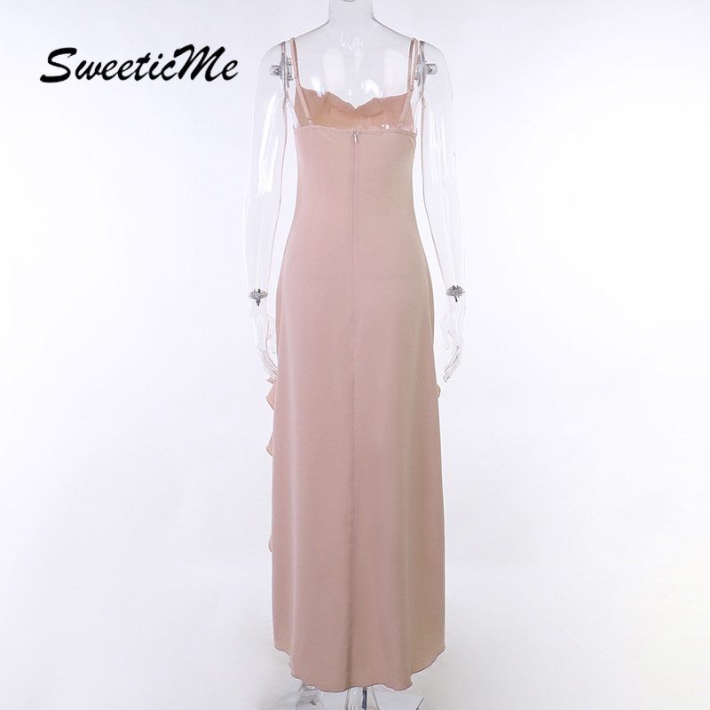 Đầm Dài Không Tay Lưng Cao Màu Trơn Thời Trang Mới 2023 Dành Cho Nữ