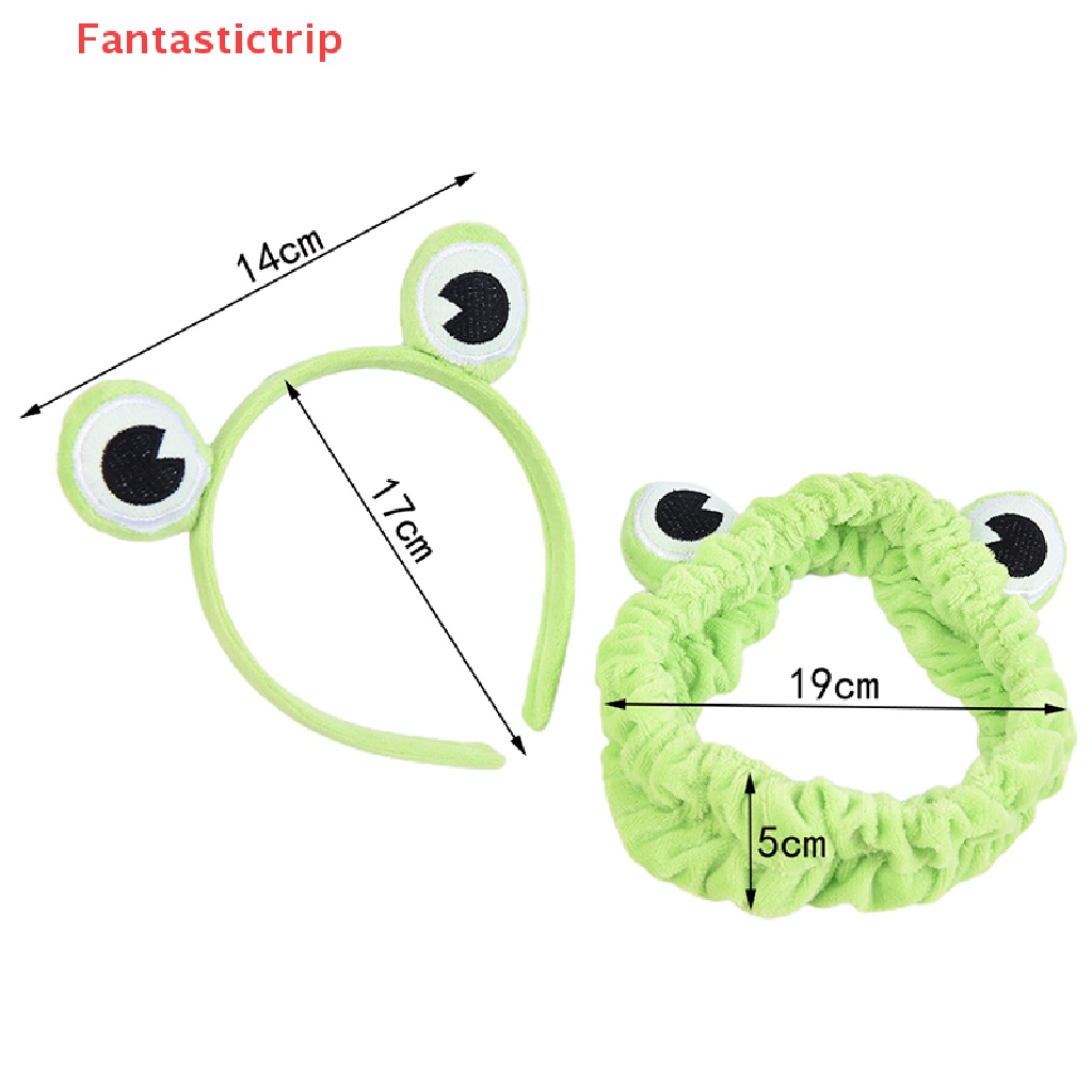 Băng Đô Trang Điểm Co Giãn Bản Rộng Hình Ếch Dễ Thương Cho Bé Gái