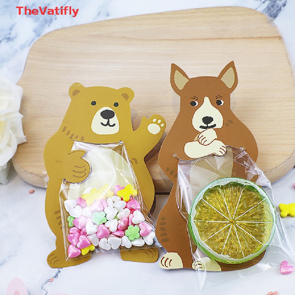 Set 10 Túi Đựng Bánh Kẹo Hình Động Vật Dễ Thương