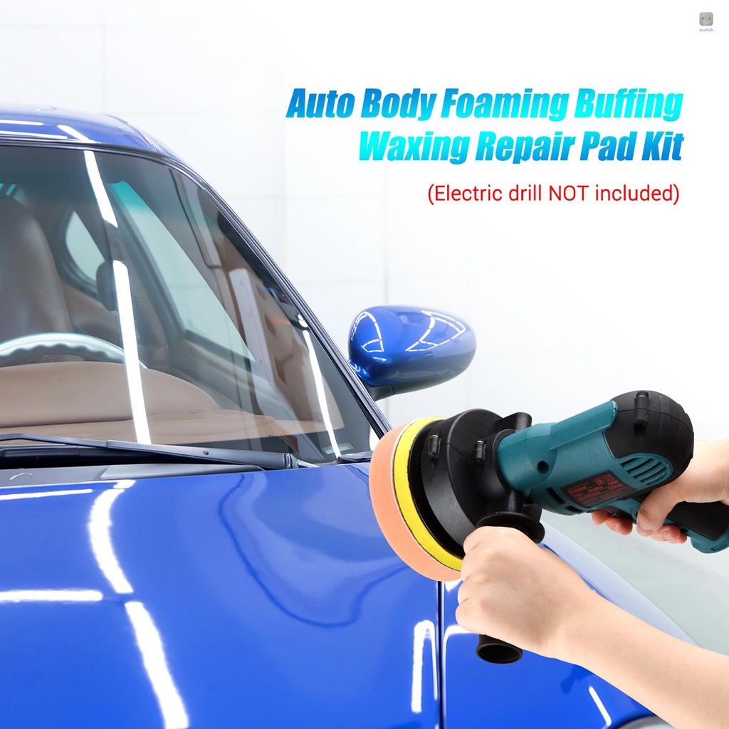 Bộ 11 Miếng Xốp Đánh Bóng Xe Hơi 5-inch M10 Tự Dính Kèm Trục Tiện Dụng