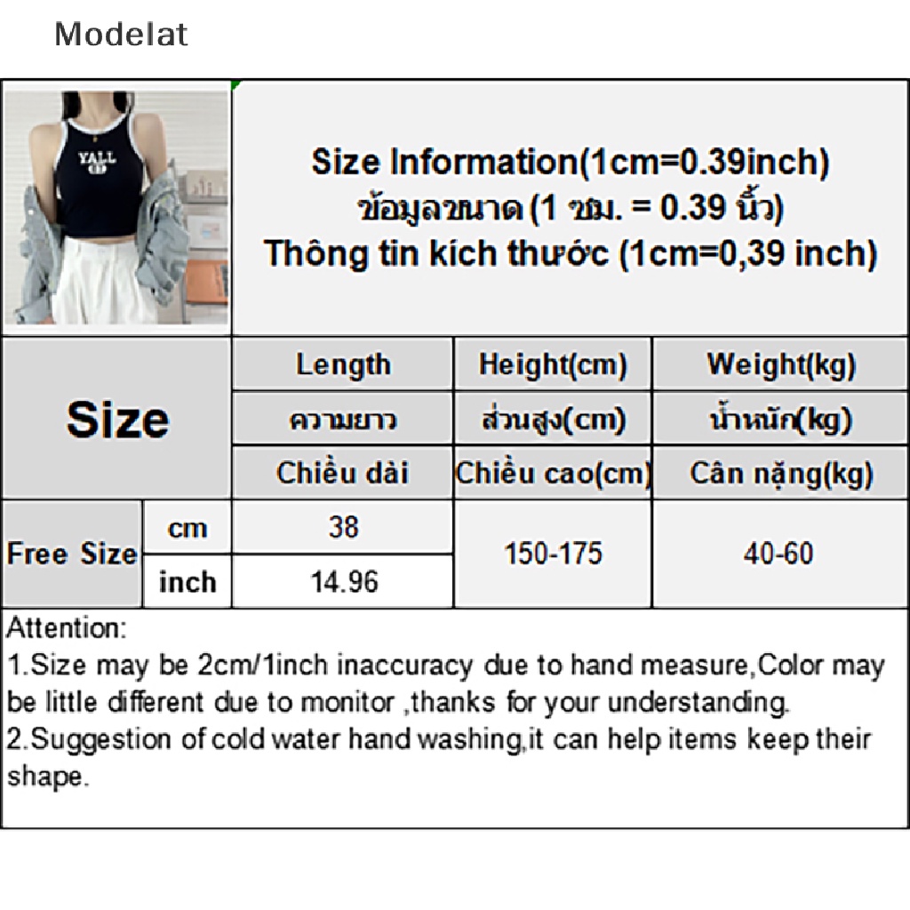 Áo Dây Sát Nách Cổ Tròn In Chữ Màu Sắc Tương Phản Thời Trang Mùa Hè Cho Nữ