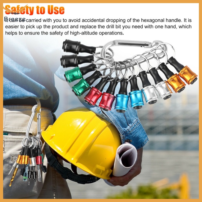 Bộ 12 Mũi Khoan Kim Loại 1 / 4 "Đầu Lục Giác Chống Ăn Mòn / Rỉ Sét Tháo Gỡ Nhanh Tiện Dụng