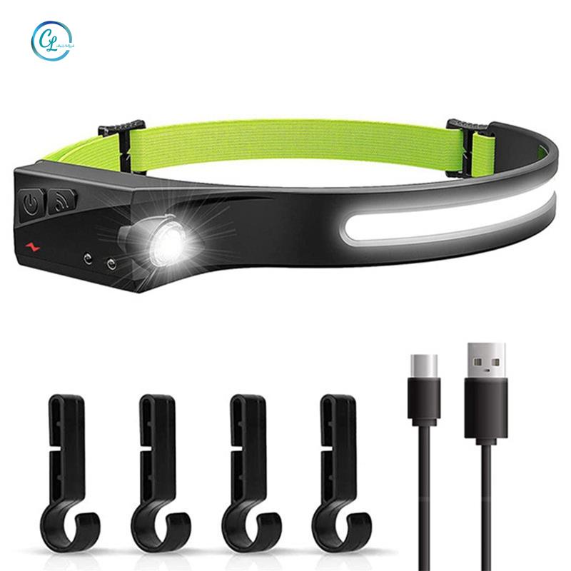 1 Đèn Pha Cob Cảm Ứng Sóng Có Cổng Sạc USB Dùng Khi Lái Xe Ban Đêm