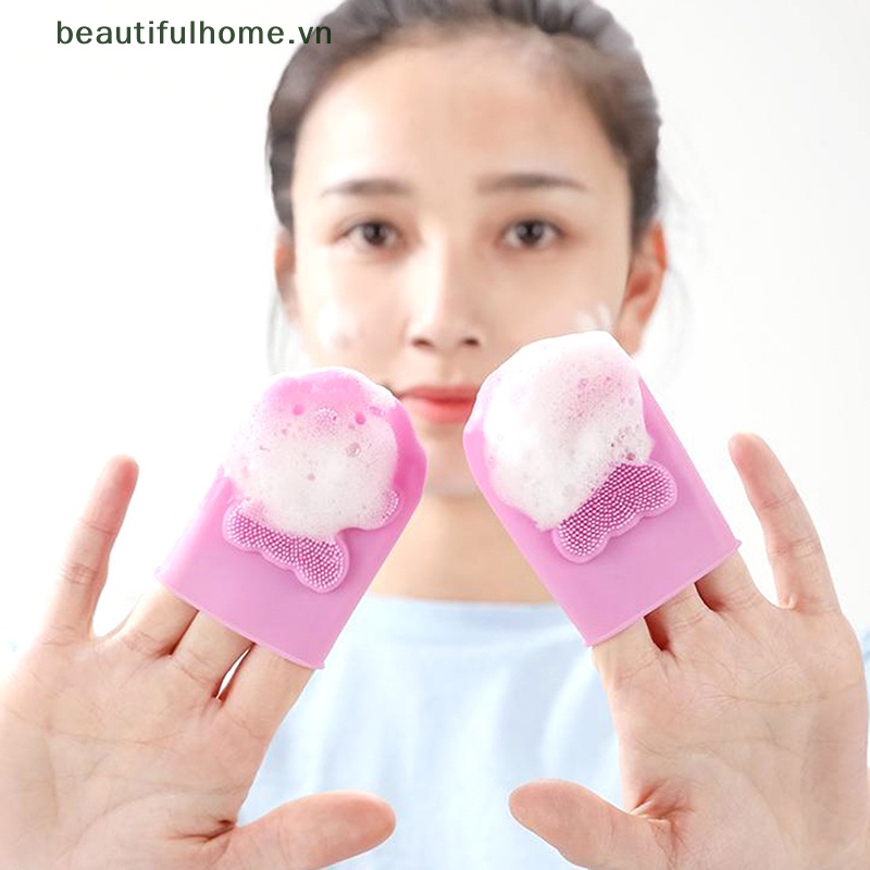 1 Bàn Chải Silicone Rửa Mặt Massage Mềm Mại Tiện Dụng