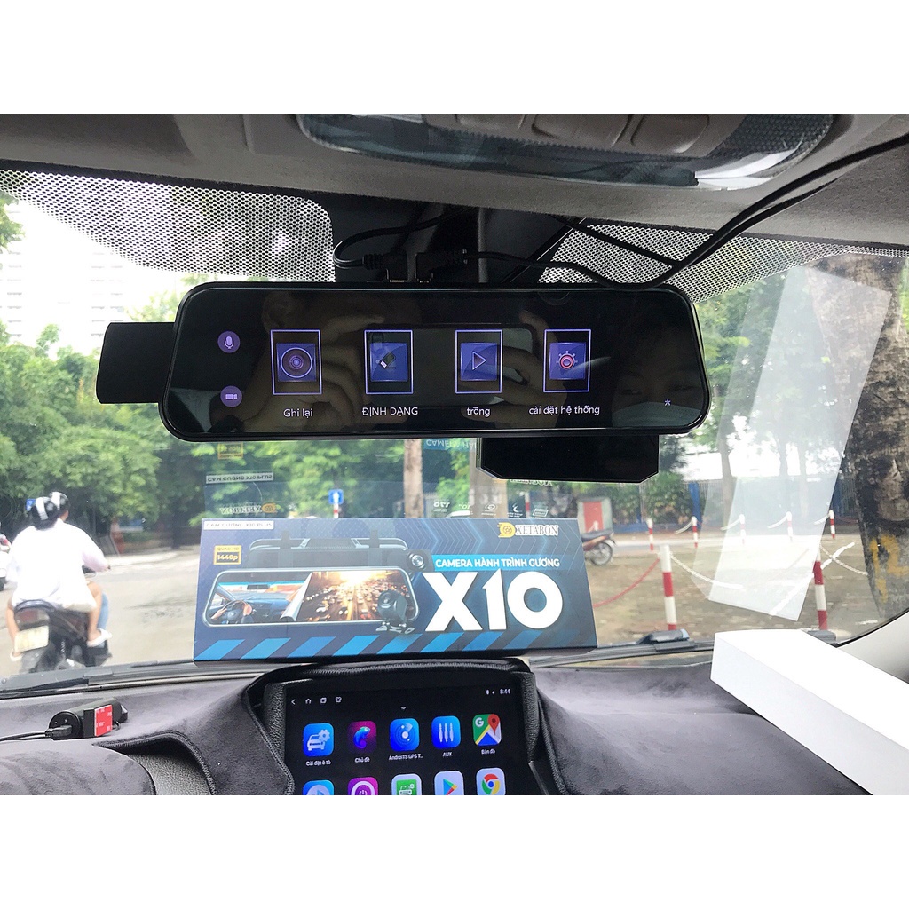 Camera hành trình ô tô X10 XETABON, Full HD 1080p ghi hình trước sau có kết nối điện thoại 1 đổi 1 trong 12 tháng