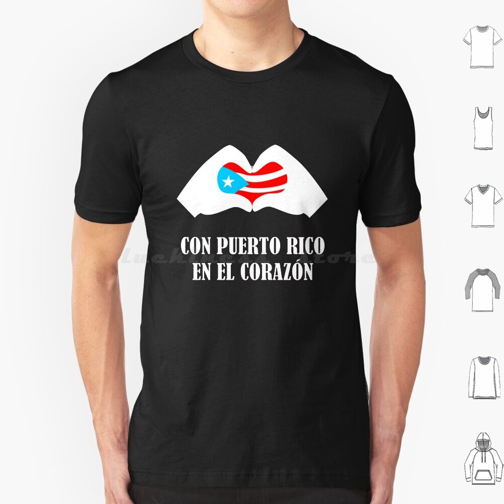 Áo nam Cổ Tròn In Hình Lá Cờ Boricua Boricua 6Xl Puerto Rico