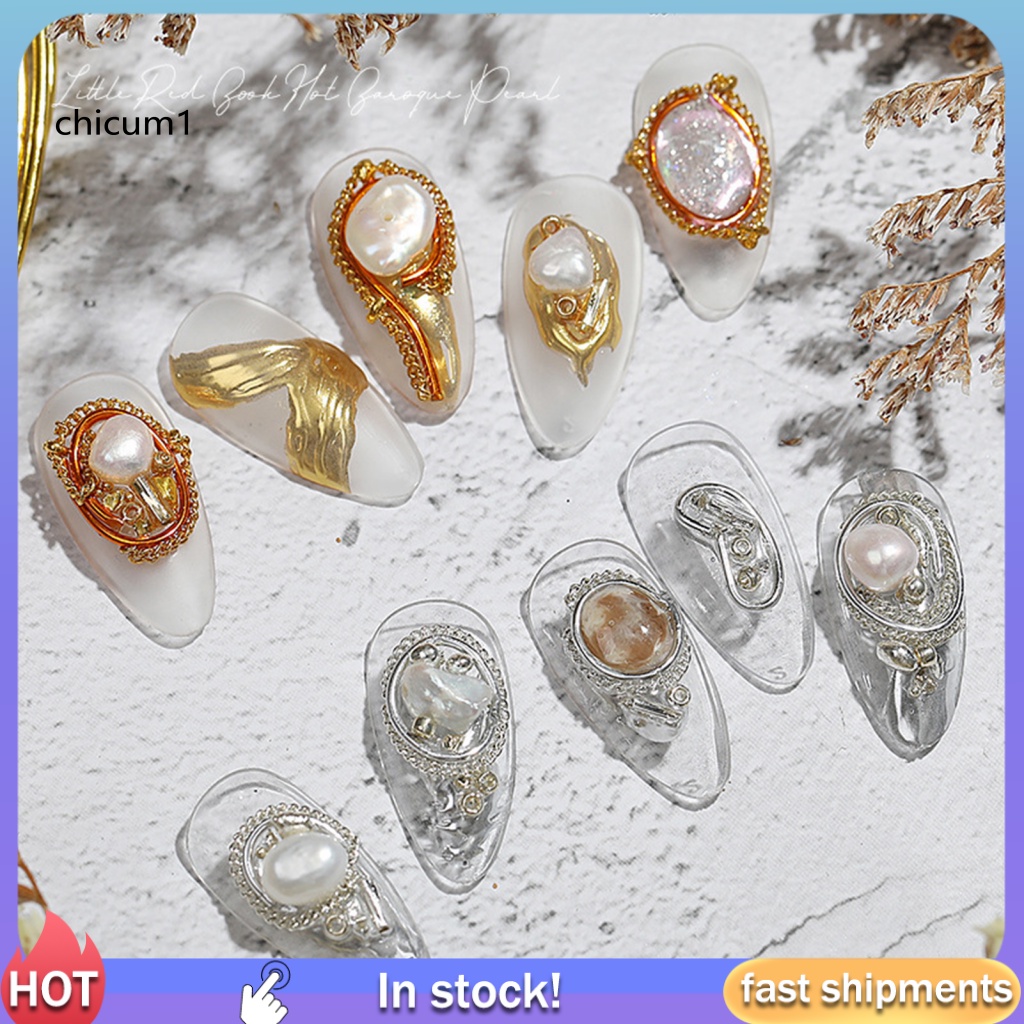 1 Hộp Hạt Ngọc Trai Giả Trang Trí Móng Tay Không Mùi Sang Trọng DIY