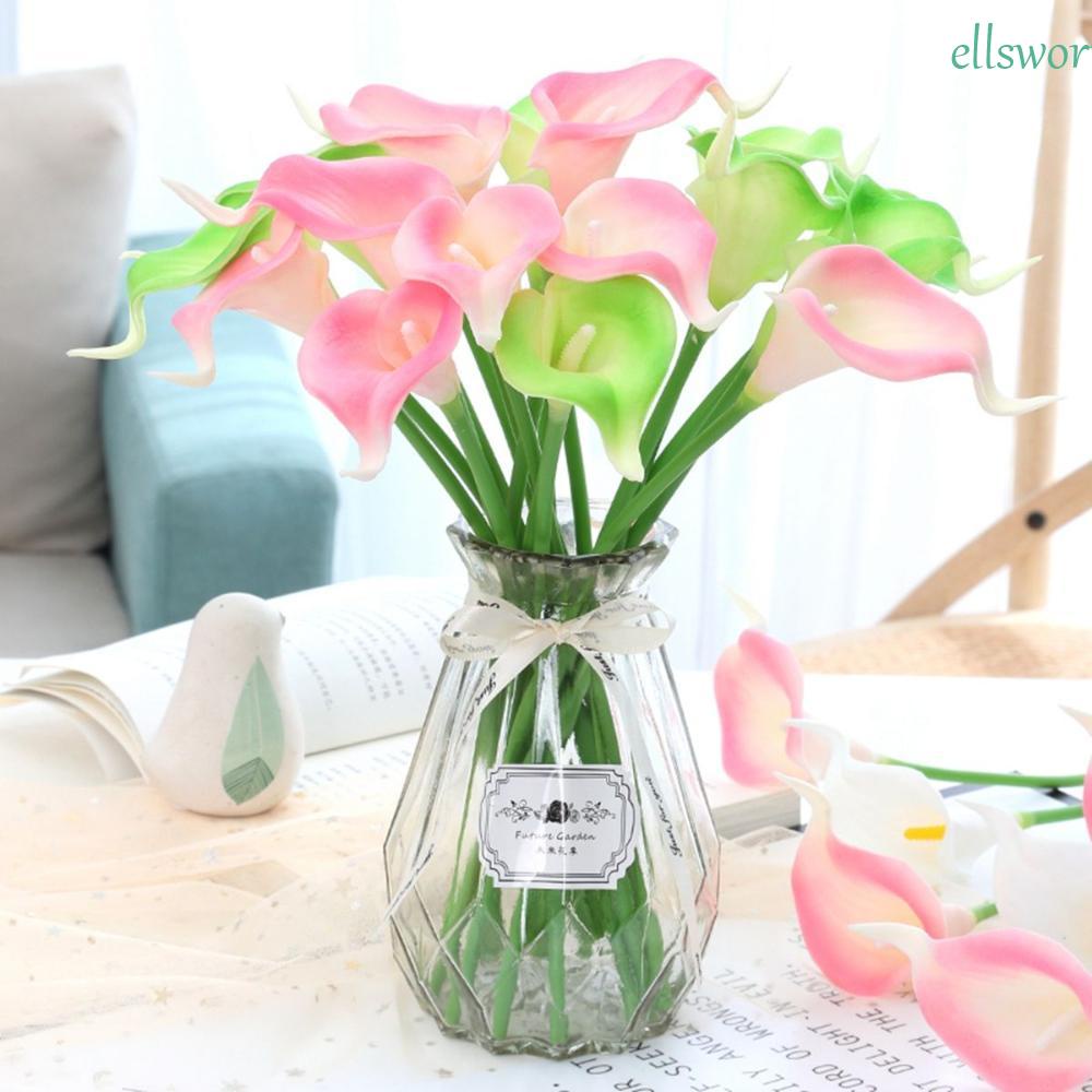 Elsworth Bó Hoa Calla Lilies Nhân Tạo Bằng Lụa Trang Trí Nhà Hàng / Tiệc Cưới DIY Thanh Lịch