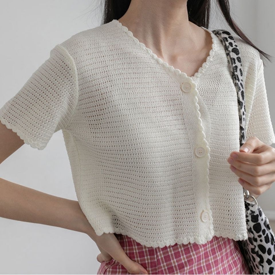 Áo Cardigan Dệt Kim Dáng Rộng Thời Trang Mùa Hè Cho Nữ