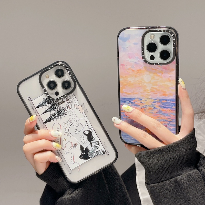Ốp Điện Thoại Acrylic Cứng In Hình Tranh Sơn Dầu Cho iPhone 15 14 13 12 11 Pro Max Plus