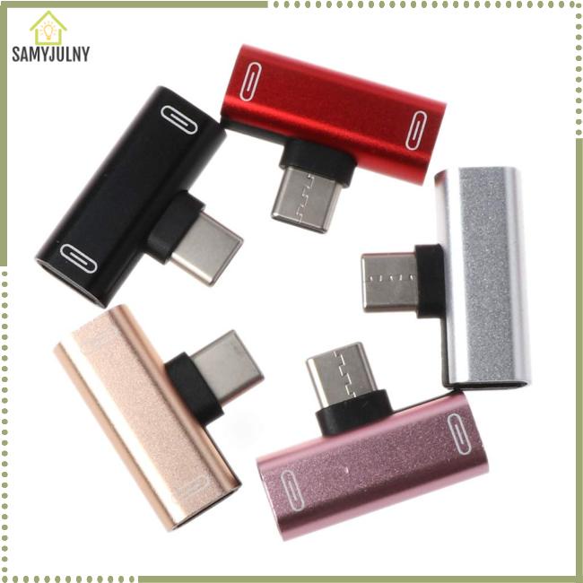 Đầu Chia Cổng Sạc USB Loại C Kép Cho Xiaomi 6 6X 8 Note3 Mix 2
