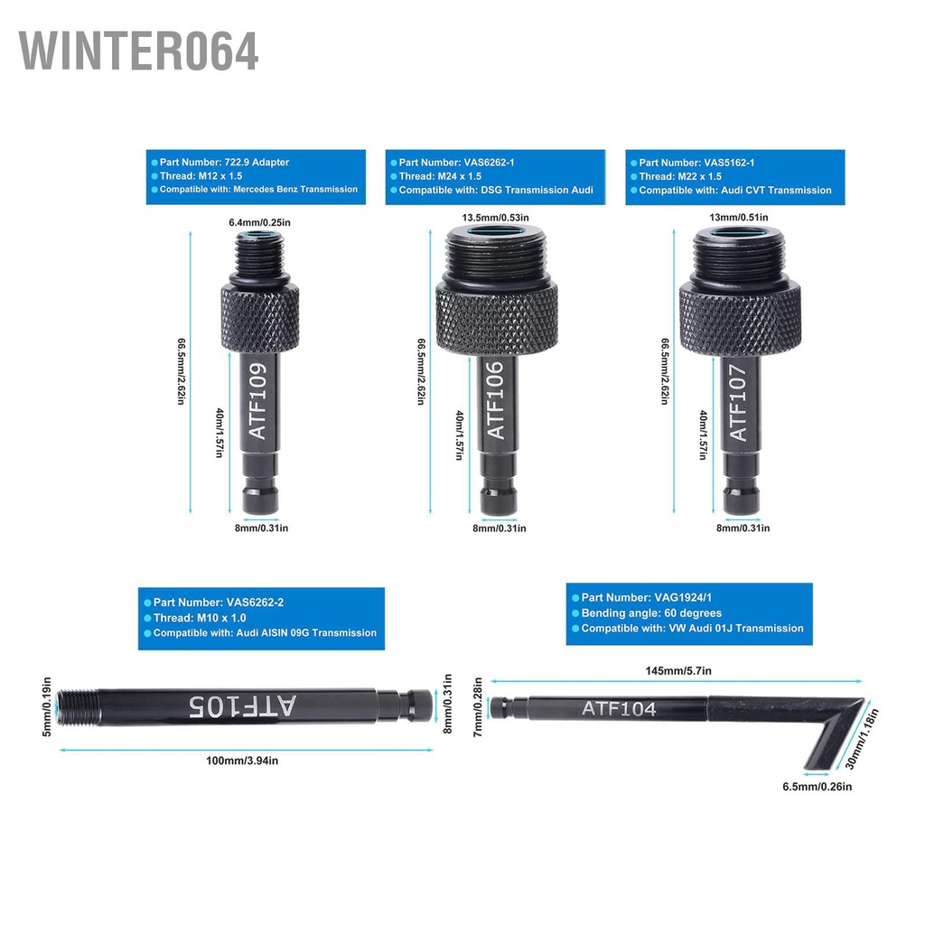 Winter064 5 Chiếc ATF Hộp Số Tự Động Chất Lưu Tinh Dầu Độn Bộ Điều Hợp VAS6262 2 Cho AISIN 09G 01J Truyền CVT