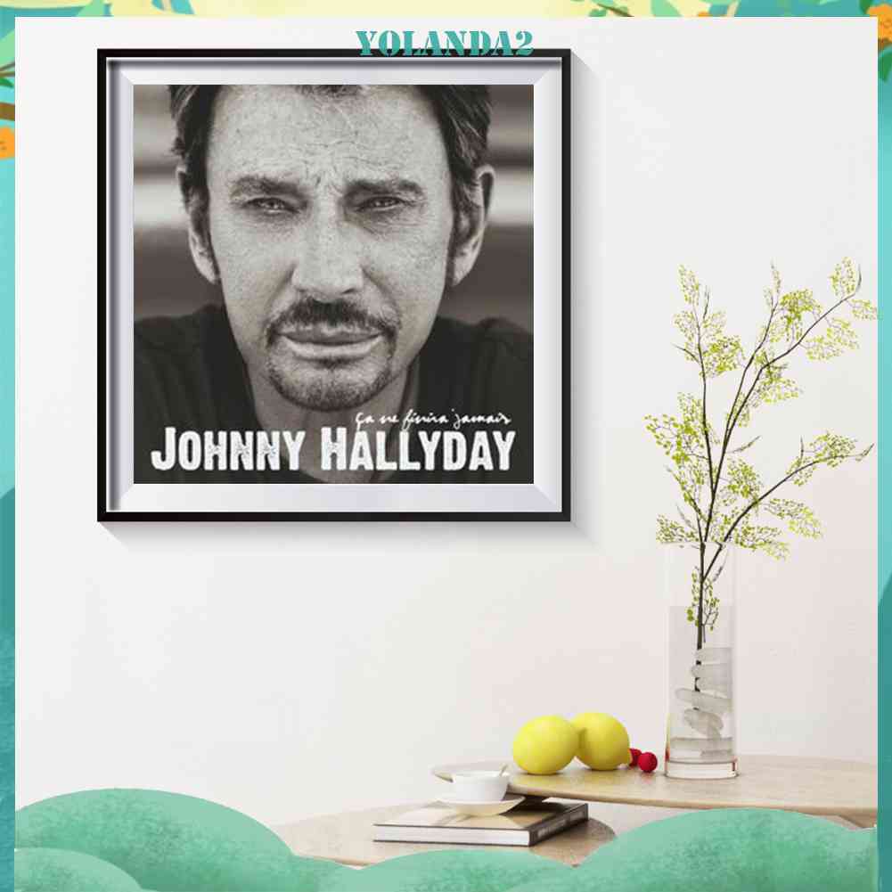 Tranh Đính Đá Kim Cương Toàn Bộ 5D DIY Hình Johnny Hallyday