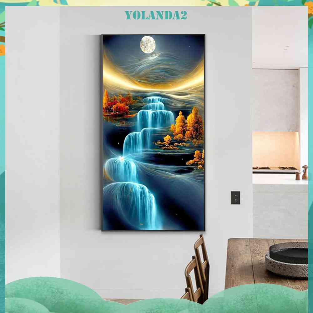 Tranh Đính Đá Kim Cương Toàn Bộ 5D DIY Hình Thác Nước