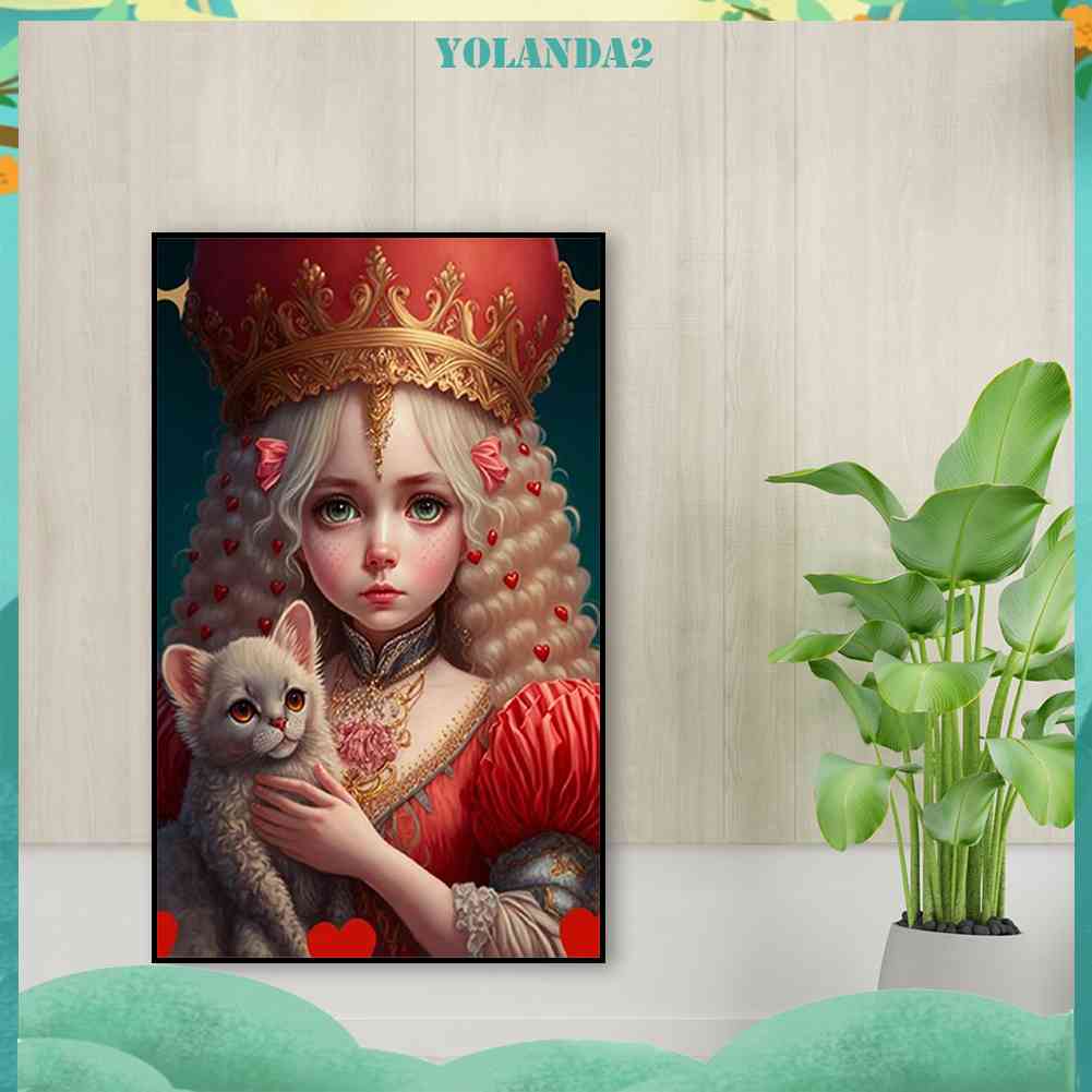 Tranh Đính Đá Kim Cương Toàn Bộ 5D DIY Hình Vẽ Cô Gái Trang Trí Nhà Cửa