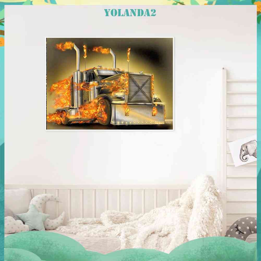 Tranh Đính Đá Kim Cương Toàn Bộ 5D DIY Hình Vẽ Xe Hơi