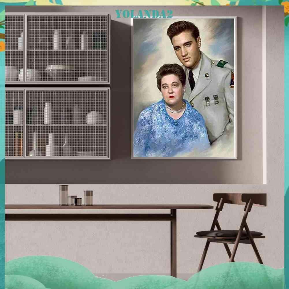 Bộ Tranh Đính Đá 5D Toàn Diện Họa Tiết Elvis Presley Độc Đáo DIY Dùng Trang Trí Nhà Cửa