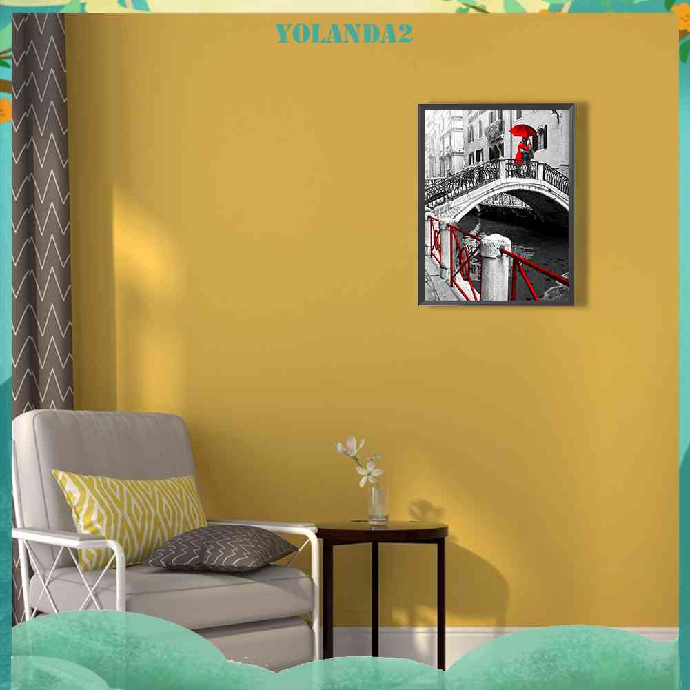 Tranh Đính Đá Kim Cương Toàn Bộ 5D DIY Hình Cây Cầu Tình Nhân Trang Trí Nhà Cửa