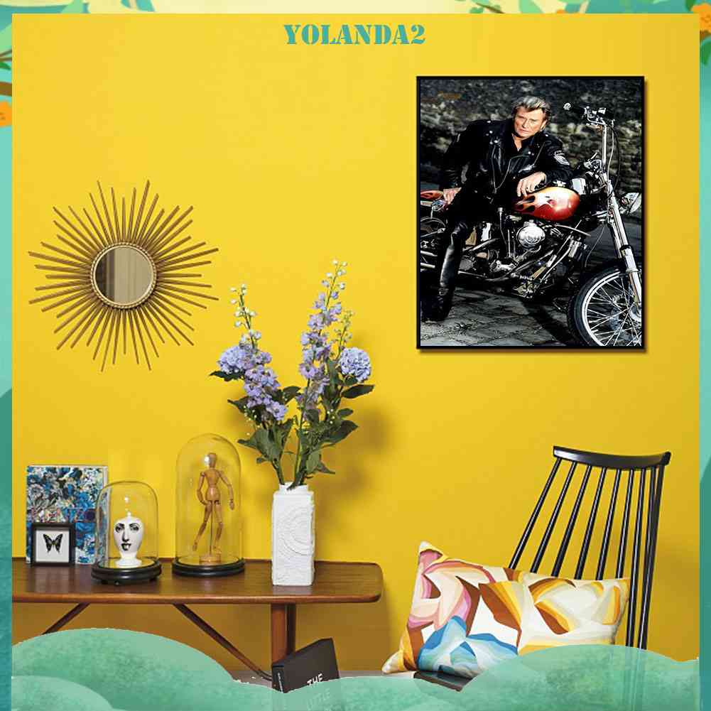 Tranh Đính Đá Kim Cương Toàn Bộ 5D DIY Hình Johnny Hallyday