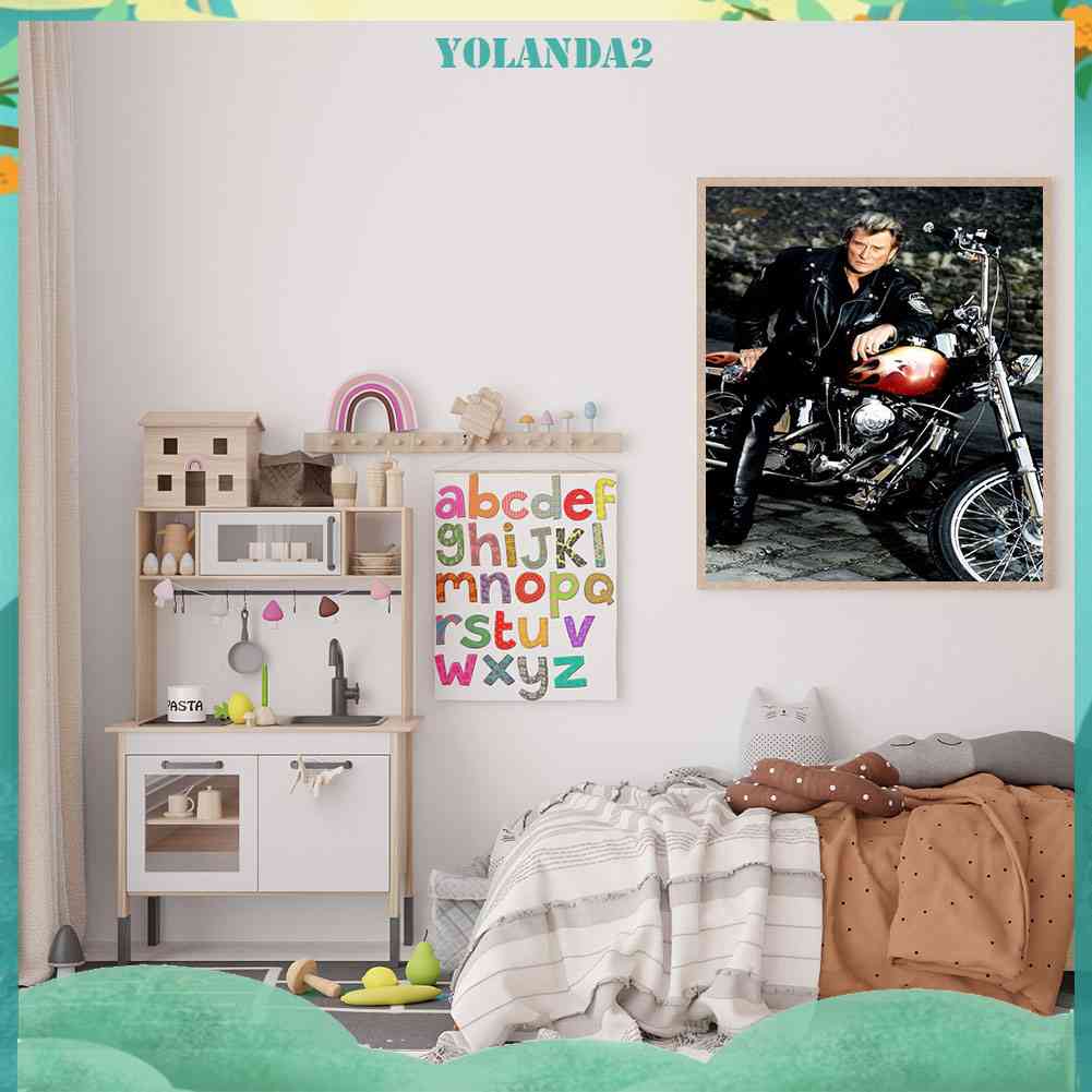 Tranh Đính Đá Kim Cương Toàn Bộ 5D DIY Hình Johnny Hallyday