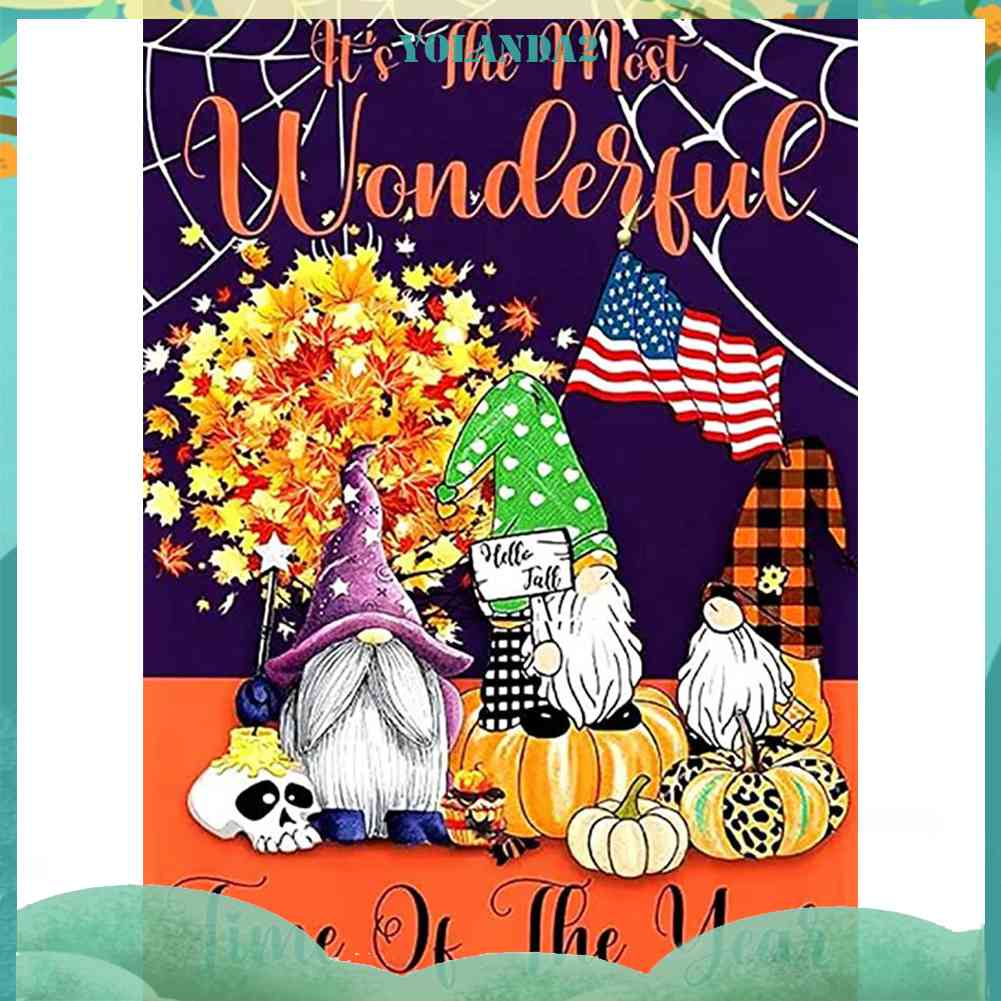 Tranh Đính Đá Kim Cương Toàn Bộ 5D DIY Hình Vẽ Bí Ngô