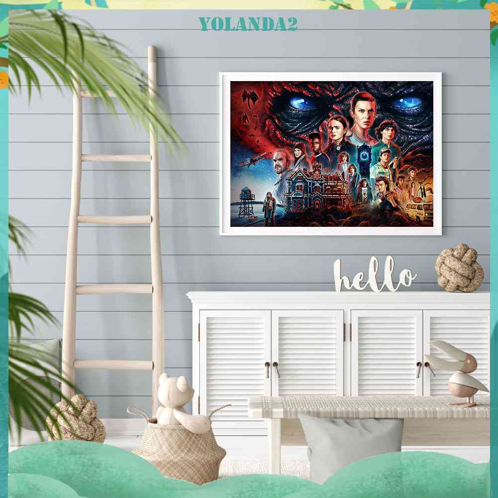 Tranh Đính Đá Kim Cương Toàn Bộ Tròn In Hình Phim Stranger Things