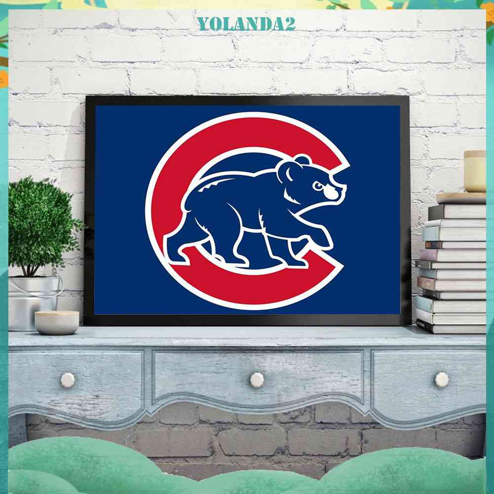 Bộ Tranh Đính Đá 5D Họa Tiết Huy Hiệu Bóng Chày Độc Đáo DIY Dùng Trang Trí