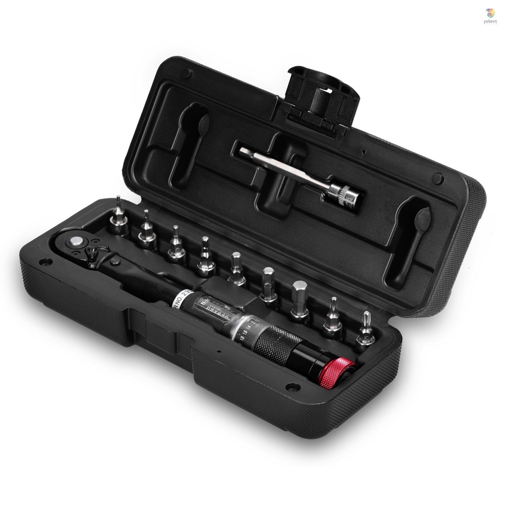 Bộ 11 Cờ Lê Mô Men Xoắn 2~24Nm 1 / 4 Inch Di Động Tháo Gỡ Nhanh Có Thể Điều Chỉnh Đa Ứng Dụng Cho Sửa Chữa Xe Đạp / Xe Hơi