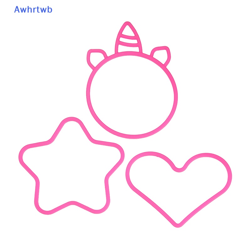 Set 3 Vòng Tay Silicon Màu Kẹo Họa Tiết Trái Tim Ngôi Sao Trang Trí Tiệc Cho Bé Mới