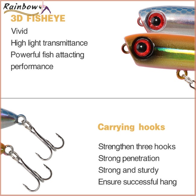 Mồi Giả Nhử Cá 45mm / 3g 2023 Chất Lượng Cao Gắn Kèm Móc Câu Tiện Dụng