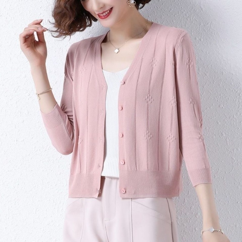 Áo Khoác Cardigan Dệt Kim Phối Chân Váy Thời Trang Mùa Hè Xinh Xắn Cho Nữ