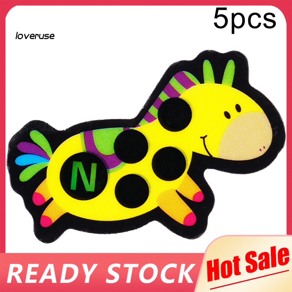 Set 5 Miếng Dán Đo Nhiệt Độ Cơ Thể Hình Chú Ong / Gấu Hoạt Hình Dễ Thương