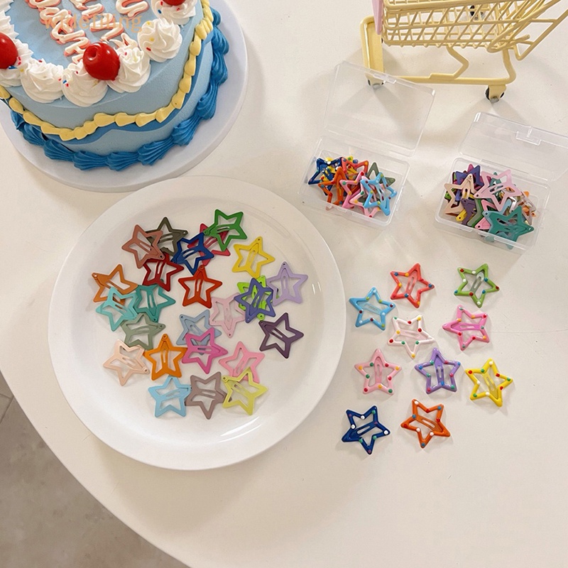 Set 10 / 25 Kẹp Tóc Hình Ngôi Sao Dễ Thương Cho Nữ