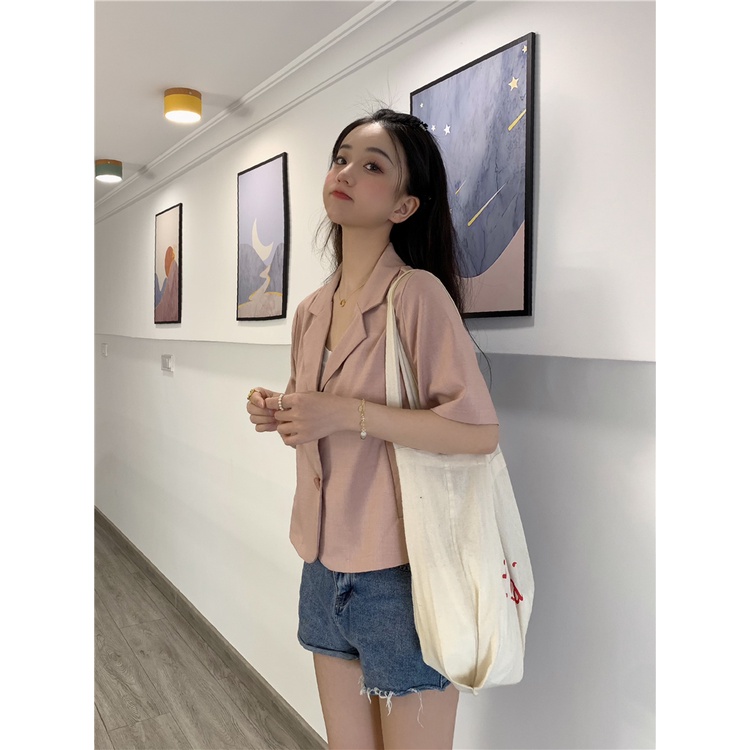 Áo Sơ Mi Ngắn Tay Thiết Kế Mới Thời Trang Mùa Hè Dành Cho Nữ