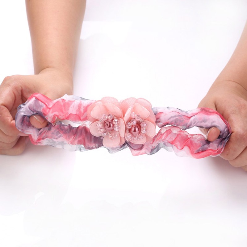 Dây Cột Tóc Co Giãn Đính Pha Lê Phong Cách Hàn Quốc Thời Trang Cho Nữ