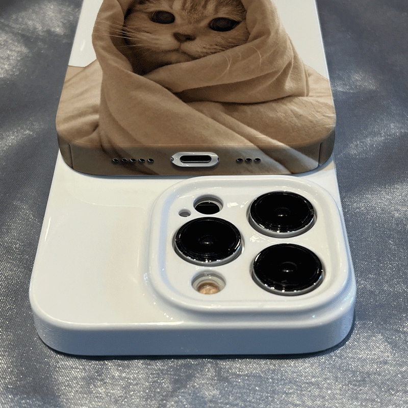 Ốp Điện Thoại Họa Tiết Mèo Con Hoạt Hình Sáng Tạo Vui Nhộn Cho Iphone 8p 14Pro 1311 7 max Cbf