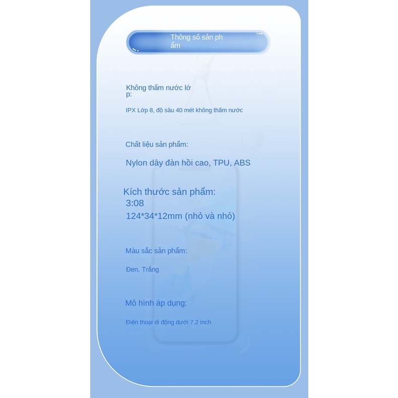 Túi Đựng Điện Thoại Trong Suốt Hai Lớp Chống Thấm Nước Có Thể Chạm Màn Hình Cảm Ứng