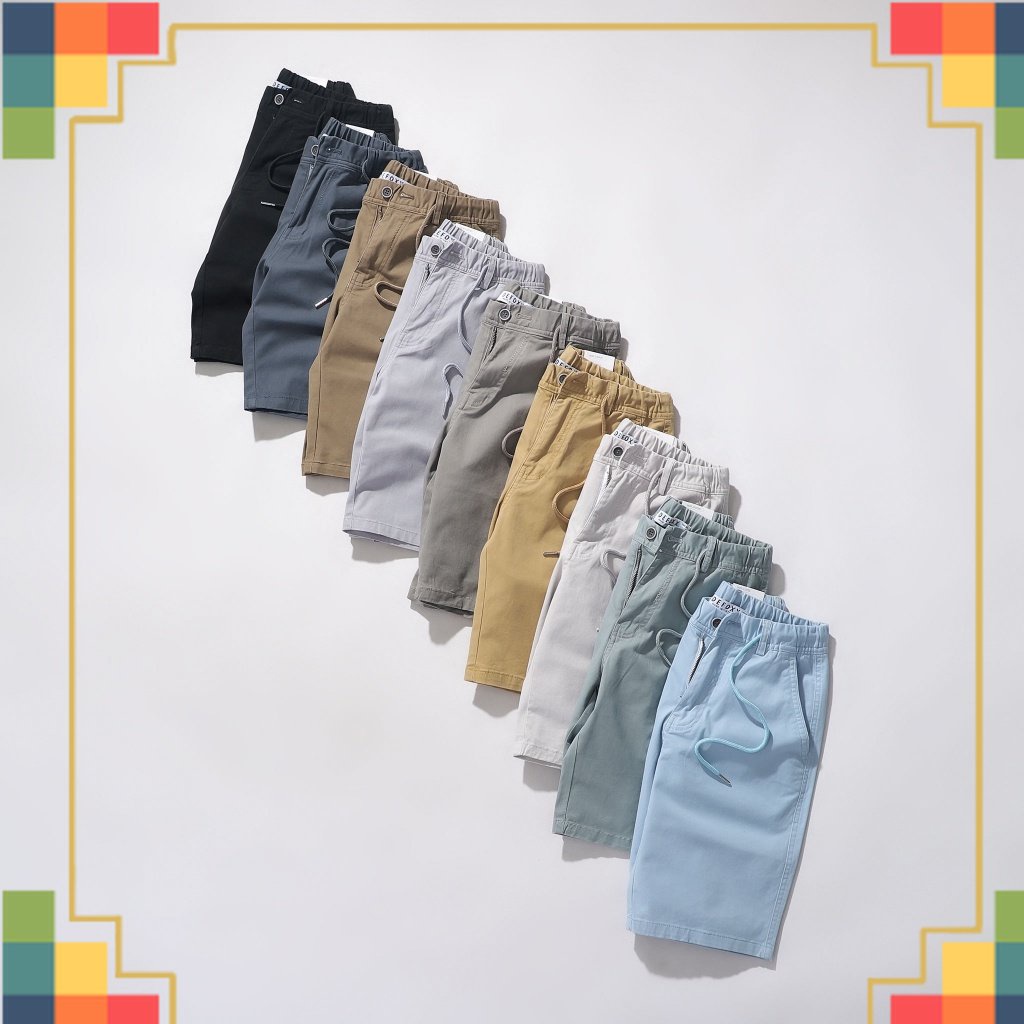 SHOP QAXK - Quần short Defoxx cạp thun co giãn eo thoải mái với chất kaki co giãn tốt - QSDF2 - CHUẨN ĐẸP