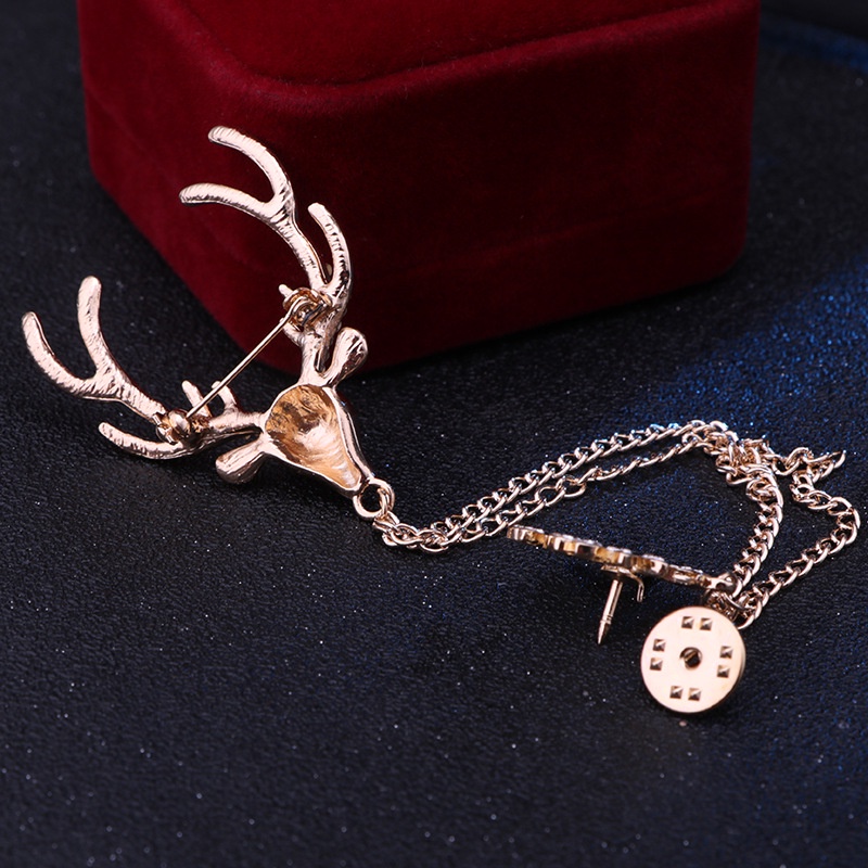 (MớI) Ghim CàI ÁO HìNh Chú Hươu ĐíNh Đá ThờI Trang Cho Nam Nữ