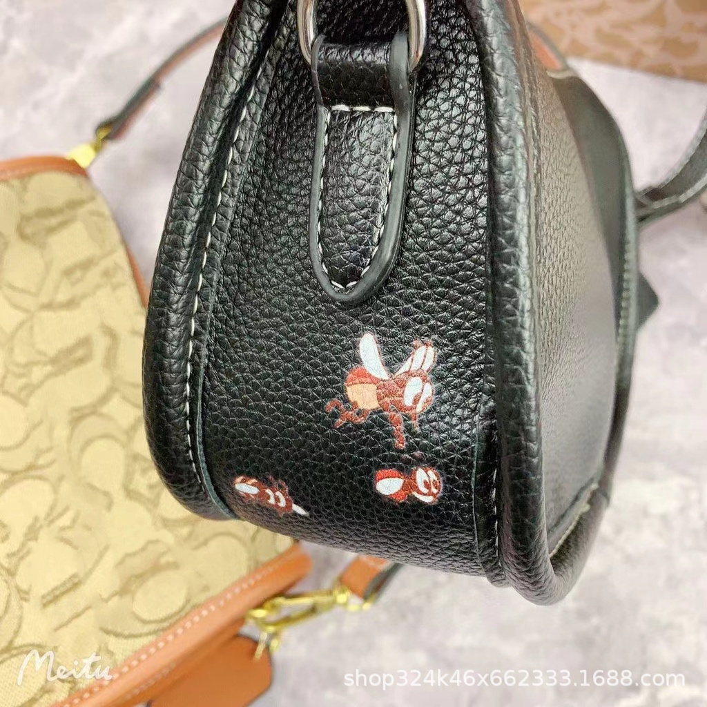 Túi Xách Nữ Coach Túi Nách Thời Trang Mahjong Cổ điển Túi Xách Kỷ Niệm Phong Cách Thương Hiệu Disney Co