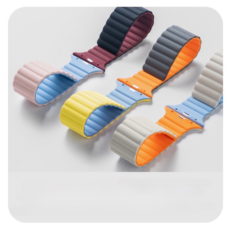 Dây Đeo Đồng Hồ Bằng Silicon Màu Kẹo Sang Trọng Cho iwatch Series 49mm 8 7 6 SE 5 4 3 41mm 45 38 42 40 44mm