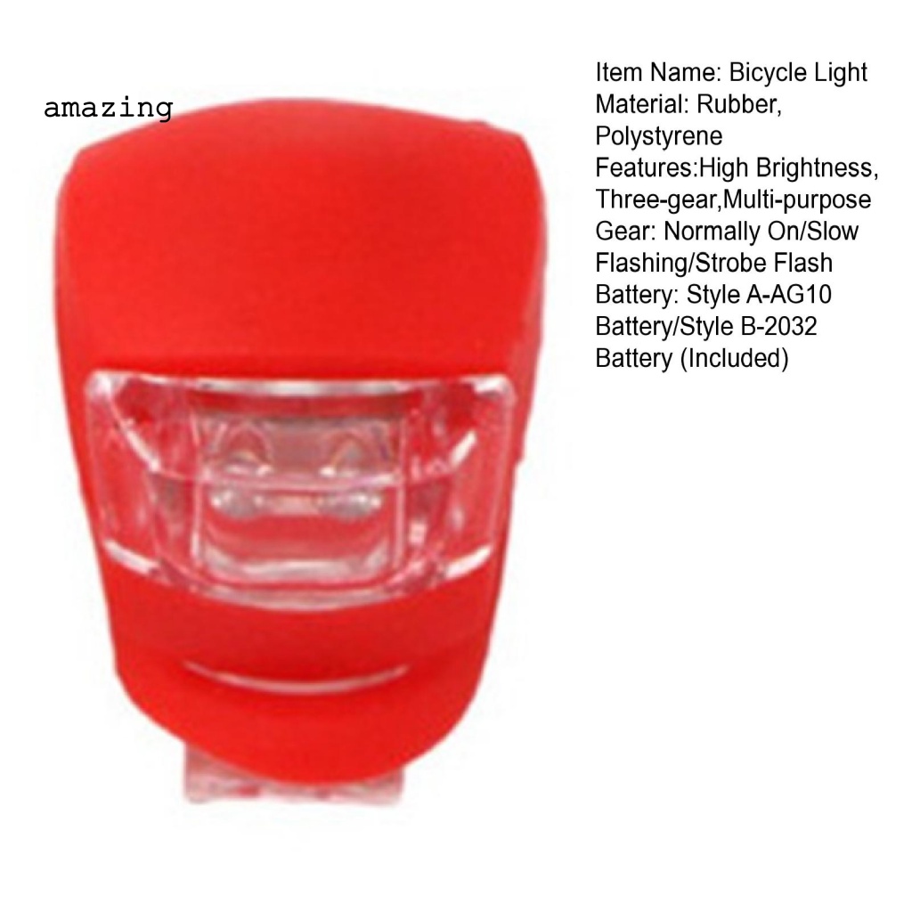 Đèn Đuôi Ếch Bằng Cao Su Chống Mòn Độ Sáng Cao Cho Xe Đạp