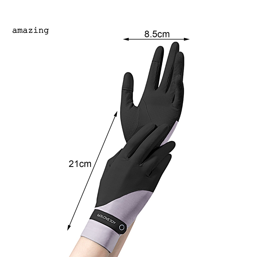 1 Đôi Găng Tay Chạy Xe Đạp Chống Nắng Màu Trơn Dành Cho Nữ