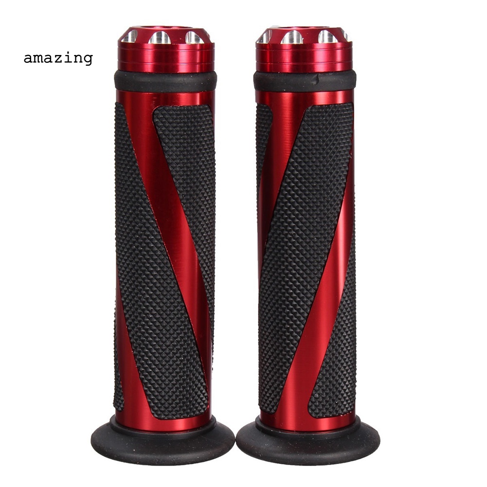 1 Cặp Vỏ Bọc Tay Lái Xe Máy Bằng Cao Su Và Nhôm Kích Thước 7 / 8 Inch