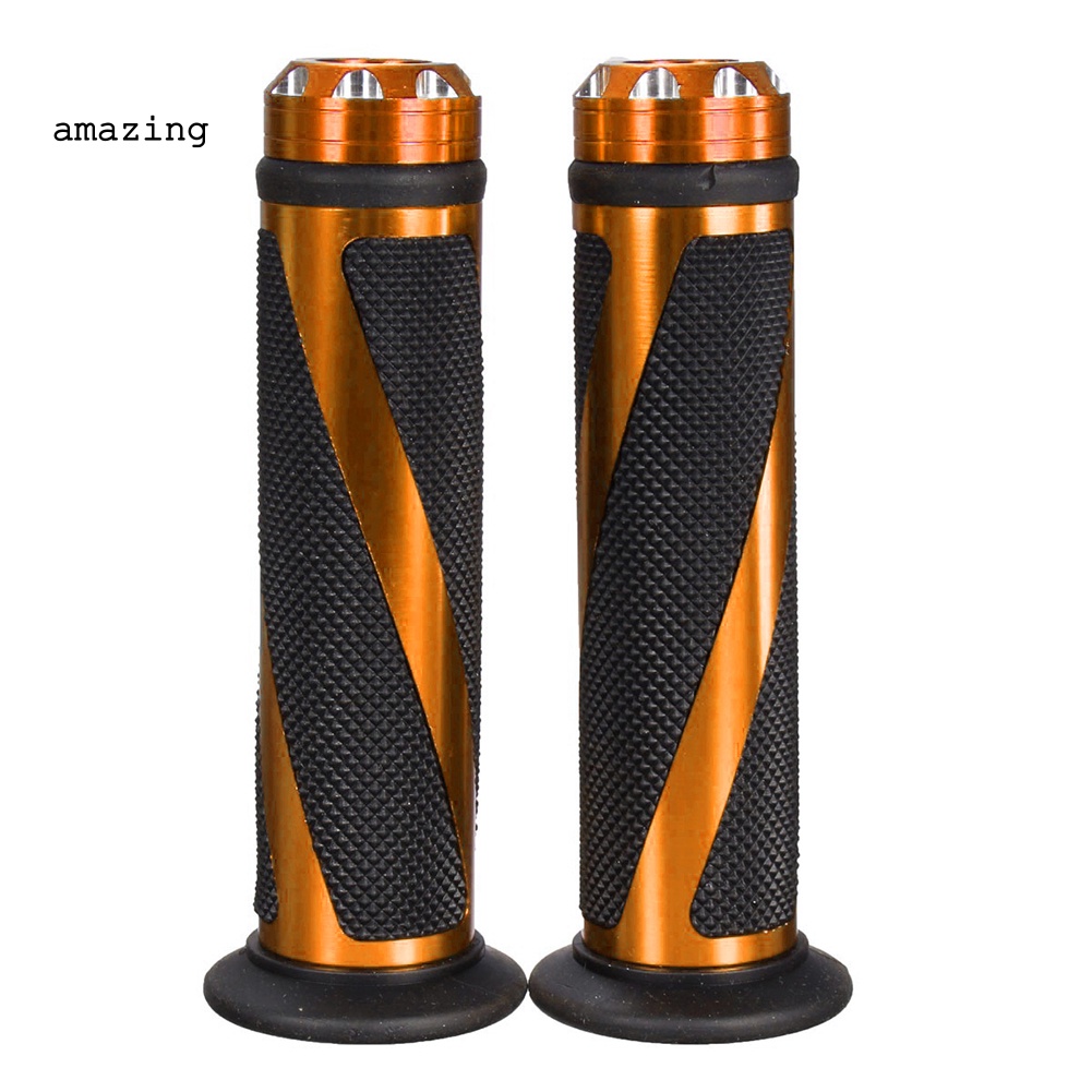 1 Cặp Vỏ Bọc Tay Lái Xe Máy Bằng Cao Su Và Nhôm Kích Thước 7 / 8 Inch