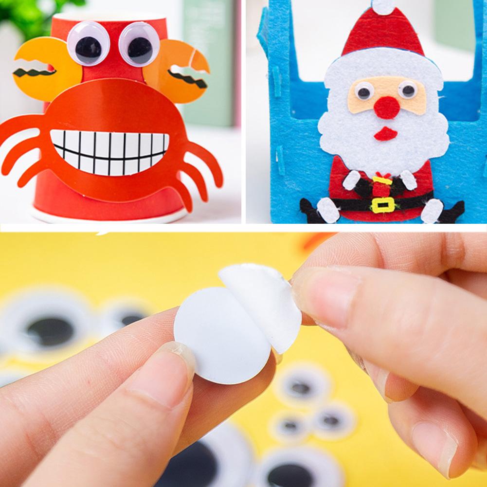 Mắt Động Vật Hoạt Hình Kèm Keo Dán Diy Màu Đen L4Y0