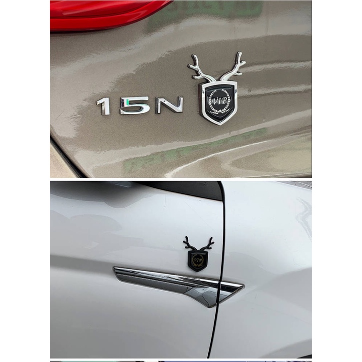 Mg Mg6 Zs Hs Gt Mg 5 Scratch Personality 3d Car Logo Antlers Side Seam Label Metal Bumper Stickers Decorative Sticker Label eONM